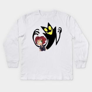 A Boy and his Shadow Kids Long Sleeve T-Shirt